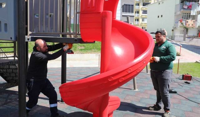 İlkadım Belediyesi park ve bahçelerdeki bakım, onarım, tadilat çalışmalarını sürdürüyor