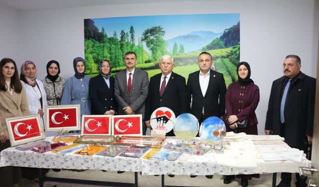 Of'ta el sanatları öğrenen kursiyerlere sertifikaları verildi