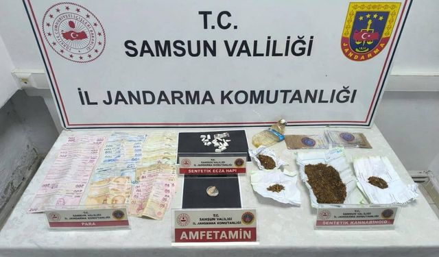 Samsun'da yasaklı madde operasyonunda 4 zanlı yakalandı