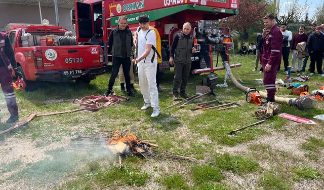 Vezirköprü MYO'da 120 kişiye yangın gönüllüsü sertifikası verildi