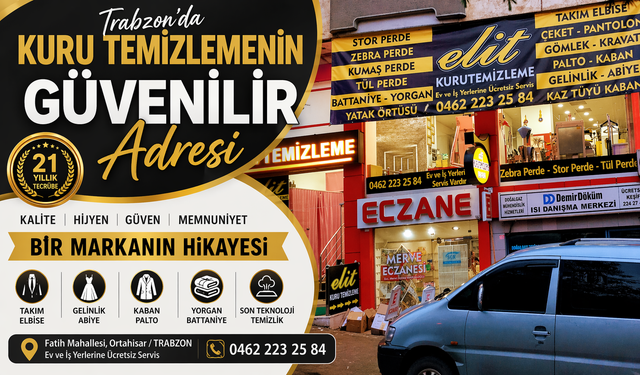 21 Yıldır Değişmeyen Kalite! Trabzon’da Kuru Temizlemenin Güvenilir Adresi