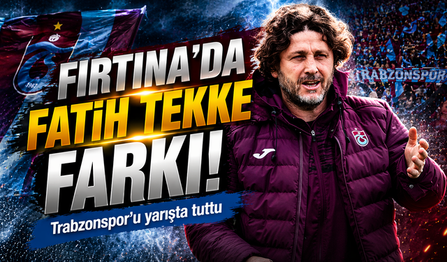Trabzonlu Fatih Tekke Farkını Ortaya Koydu;Trabzonspor’u yarışta tuttu