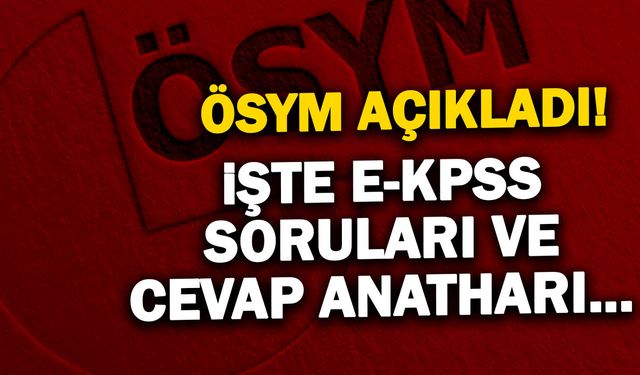 2026-EKPSS Soruları ve Cevap Anahtarı Erişime Açıldı!