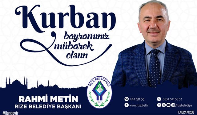 KURBAN BAYRAMINIZ MÜBAREK OLSUN (RİZE BELEDİYESİ)