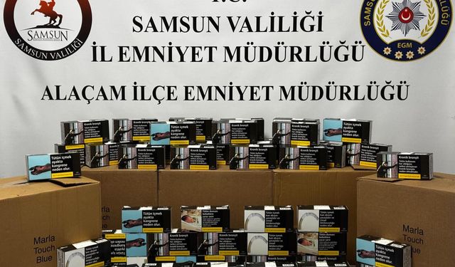 Samsun'da kaçak makaron operasyonunda 1 kişi yakalandı