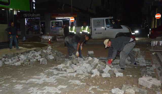 Samsun'un Havza ilçesinde selde zarar gören yollarda bakım ve onarım yapılıyor