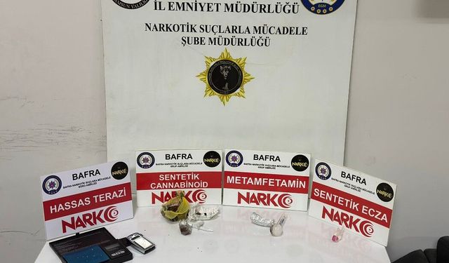 Bafra'da yasaklı madde operasyonu: 2 kişi tutuklandı