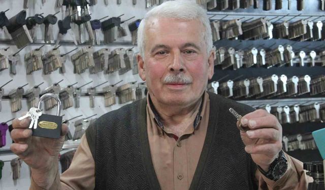 Ordulu çilingir ustası, 53 yıldır mesleğini sürdürüyor