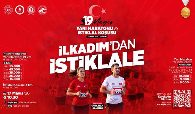 Samsun'da 19 Mayıs Yarı Maratonu ve İstiklal Koşusu yapılacak