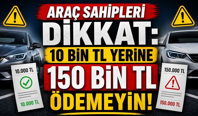 Araç Sahipleri Dikkat: 10 Bin TL Yerine 150 Bin TL Ödemeyin!