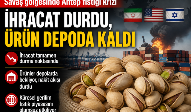 İran-ABD-İsrail gerilimi ihracatı durdurdu, Gaziantep’te fıstık piyasası durma noktasına geldi