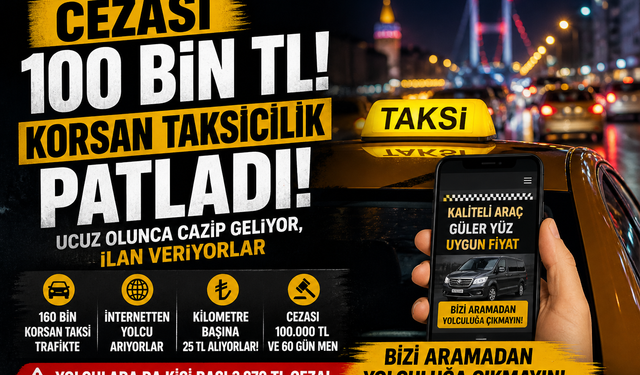 Ucuz Diye Binen Yandı! Korsan Takside Ceza 100 Bin TL’ye Dayandı