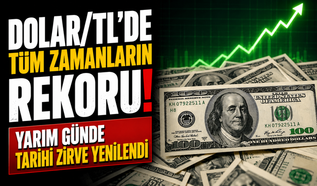 Dolar/TL’de Tarihi Zirve: Rekor Yenilendi