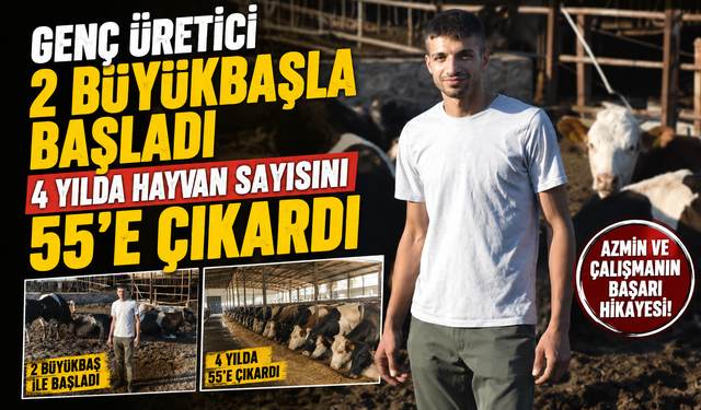 Bursa’da Genç Üretici 2 Hayvanla Başladı, 55’e Ulaştı