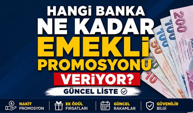 Hangi Banka Ne Kadar Emekli Promosyonu Veriyor? Güncel Liste