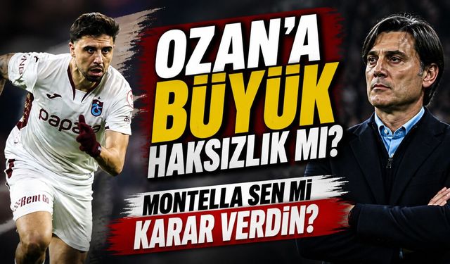 Montella’nın Ozan Tufan Kararı Trabzonspor Taraftarını Ayağa Kaldırdı