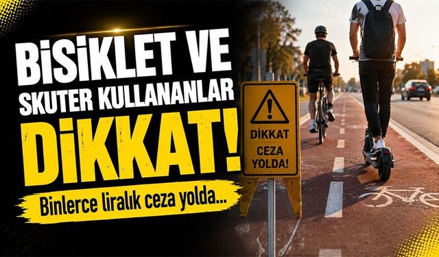 Bisiklet ve Skuter Kullananlar Dikkat: Bisikletle Bile Ceza Yolda!