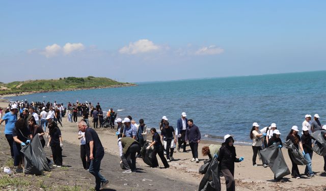 Ordu'da, Türkiye Çevre Haftası etkinlikleri kapsamında sahil temizliği yapıldı