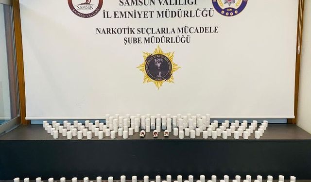 Samsun'da 11 bin 650 yasaklı madde hap ele geçirildi