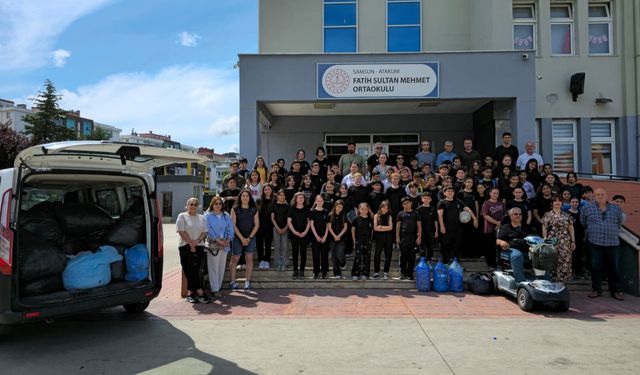 Samsun'da 'mavi kapak kampanyası' düzenlendi