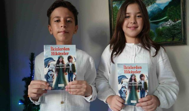 5 bine yakın kitap okuyan 10 yaşındaki ikizler yazar oldu