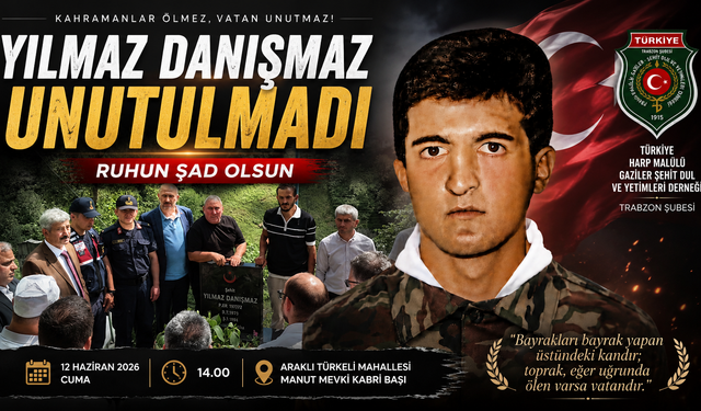 Şehit Jandarma Er Yılmaz Danışmaz Araklı’da Dualarla Anıldı