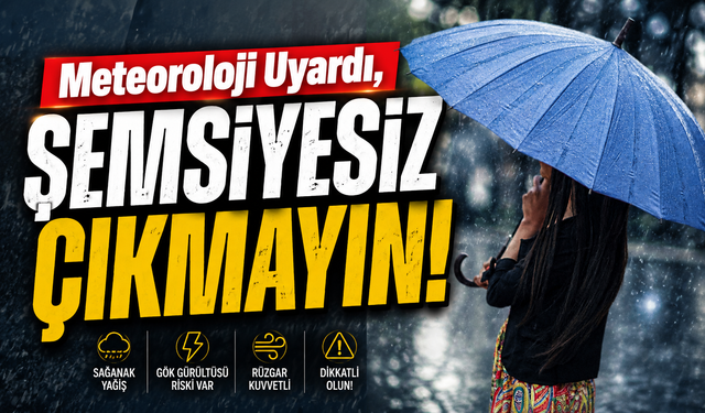 Pazar gününe özel plan yapanlar dikkat! Meteoroloji Uyardı, Şemsiyesiz Çıkmayın