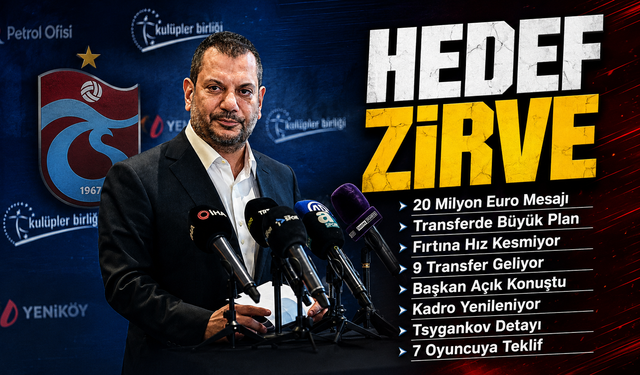 Trabzonspor Başkanı Ertuğrul Doğan’dan Zirve Ve Transfer Mesajı