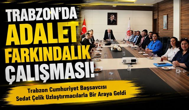 Trabzon’da Adalet Hizmetlerinde Farkındalık Çalışması! Sedat Çelik Uzlaştırmacılarla Bir Araya Geldi