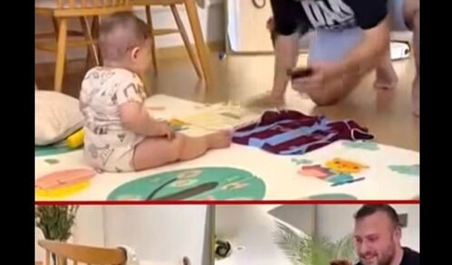 Trabzonspor Forma Testinde Minik Bebeğin Seçimi Sosyal Medyayı Salladı