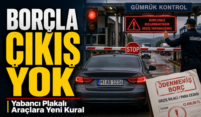 Yabancı Plakalı Araçlara Yeni Kural: Borçla Çıkış Yok