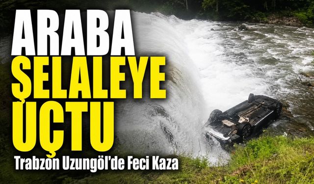 Trabzon Uzungöl’de Turistleri Taşıyan Otomobil Şelaleye Düştü; Yaralılar Var