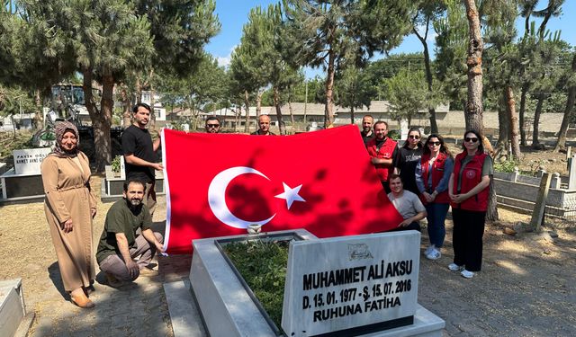 15 Temmuz şehidi Muhammed Ali Aksu Samsun'daki kabri başında anıldı