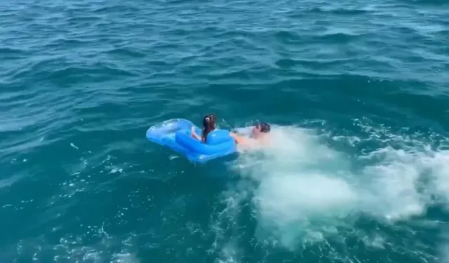 Şişme Bot Faciaya Dönüşüyordu! Baba ve Çocuğu Son Anda Kurtarıldı