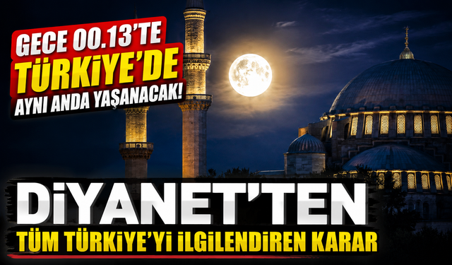 Diyanet'ten 15 Temmuz Kararı: Gece 00.13'te Türkiye Genelindeki Tüm Camilerde Sela Okunacak