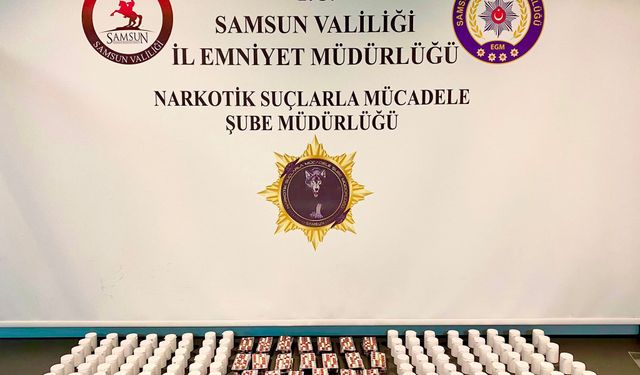 Samsun’da Uyuşturucu Operasyonu: 11 Bin 50 Hap Ele Geçirildi