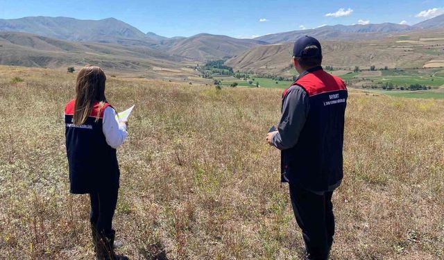 Bayburt'ta işlenmeyen tarım arazileri için saha çalışması sürüyor