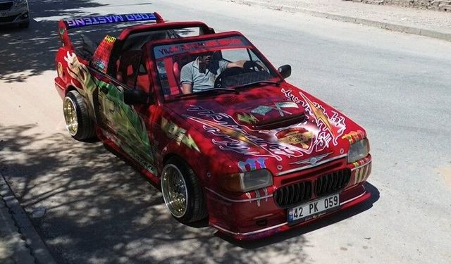 Ustalığını hayaline yansıttı, aracını Şimşek McQueen'e çevirdi