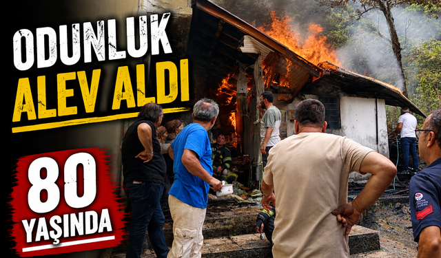 Trabzon’da Odunluk Yangını: 80 Yaşındaki Adam Yaralandı