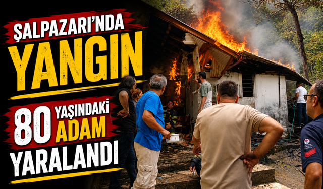 Trabzon’da Odunluk Yangını: 80 Yaşındaki Adam Yaralandı