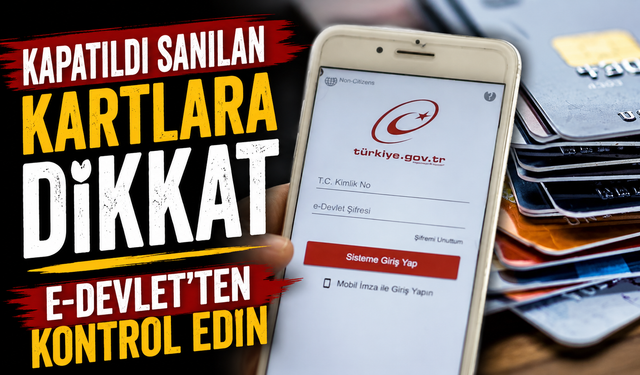 Kapatıldı Sanılan Kredi Kartlarına Dikkat: e-Devlet’ten Kontrol Edin