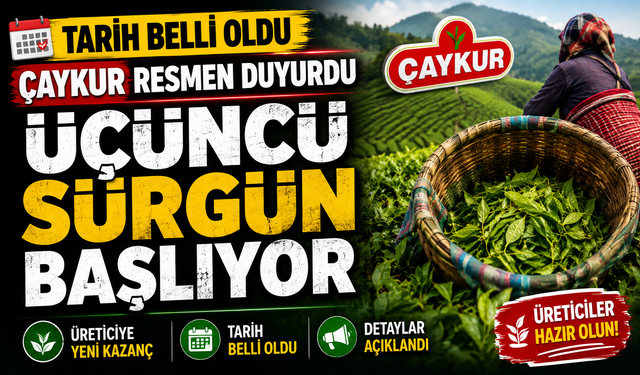 ÇAYKUR’dan Üreticiye Kritik Duyuru: Üçüncü Sürgün Tarihi Belli Oldu