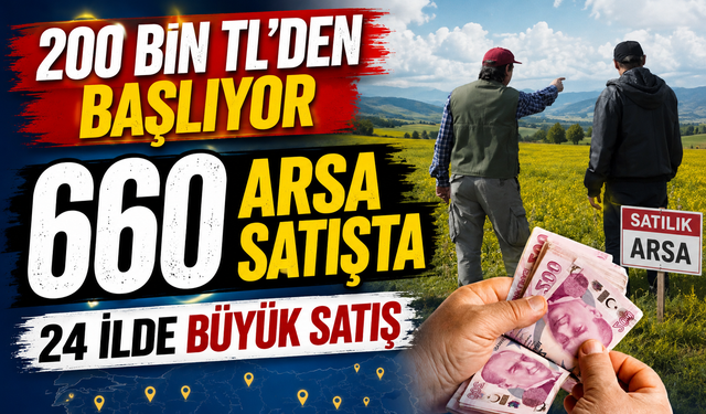 200 Bin TL’den Başlayan Arsalar Satışta: 24 İlde 660 Taşınmaz