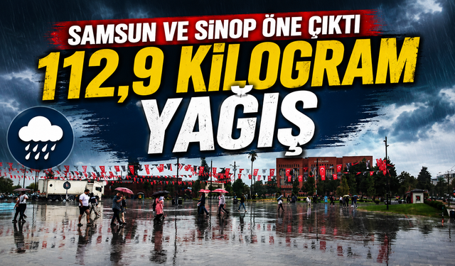 Türkiye’nin Yağış Rekoru Samsun’da: Çarşamba İlk Sırada