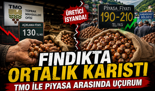 Fındıkta Fiyat Makası Açıldı: TMO ile Piyasa Arasında Büyük Fark