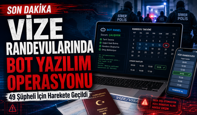 Vize Randevusu Soruşturmasında 6 İlde Operasyon: 49 Şüpheli