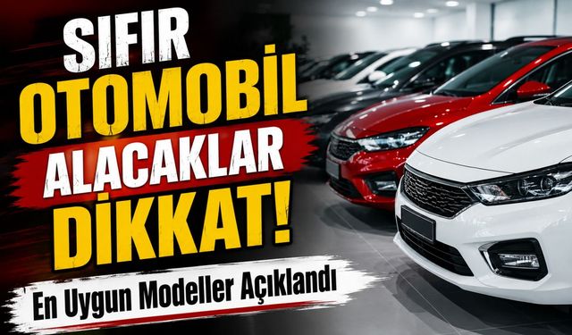 Sıfır Otomobil Alacaklar Dikkat: En Uygun Modeller Açıklandı