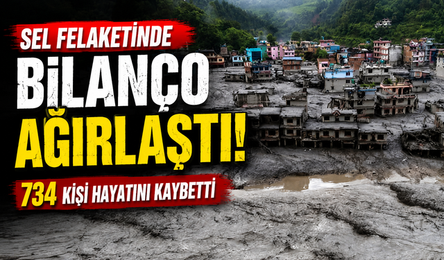Nepal’de Sel Felaketinde Bilanço Ağırlaştı: 734 Kişi Hayatını Kaybetti