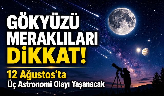 Gökyüzü Meraklıları Dikkat: 12 Ağustos’ta Üç Astronomi Olayı Yaşanacak