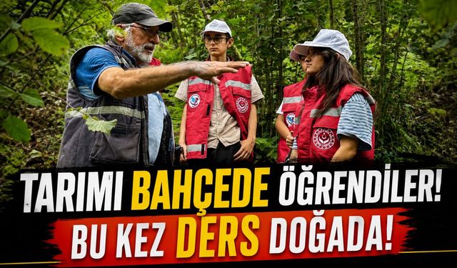Trabzon’da Çocuklar Fındık Bahçesine Girdi: Organik Tarımı Yerinde Öğrendiler